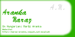 aranka maraz business card